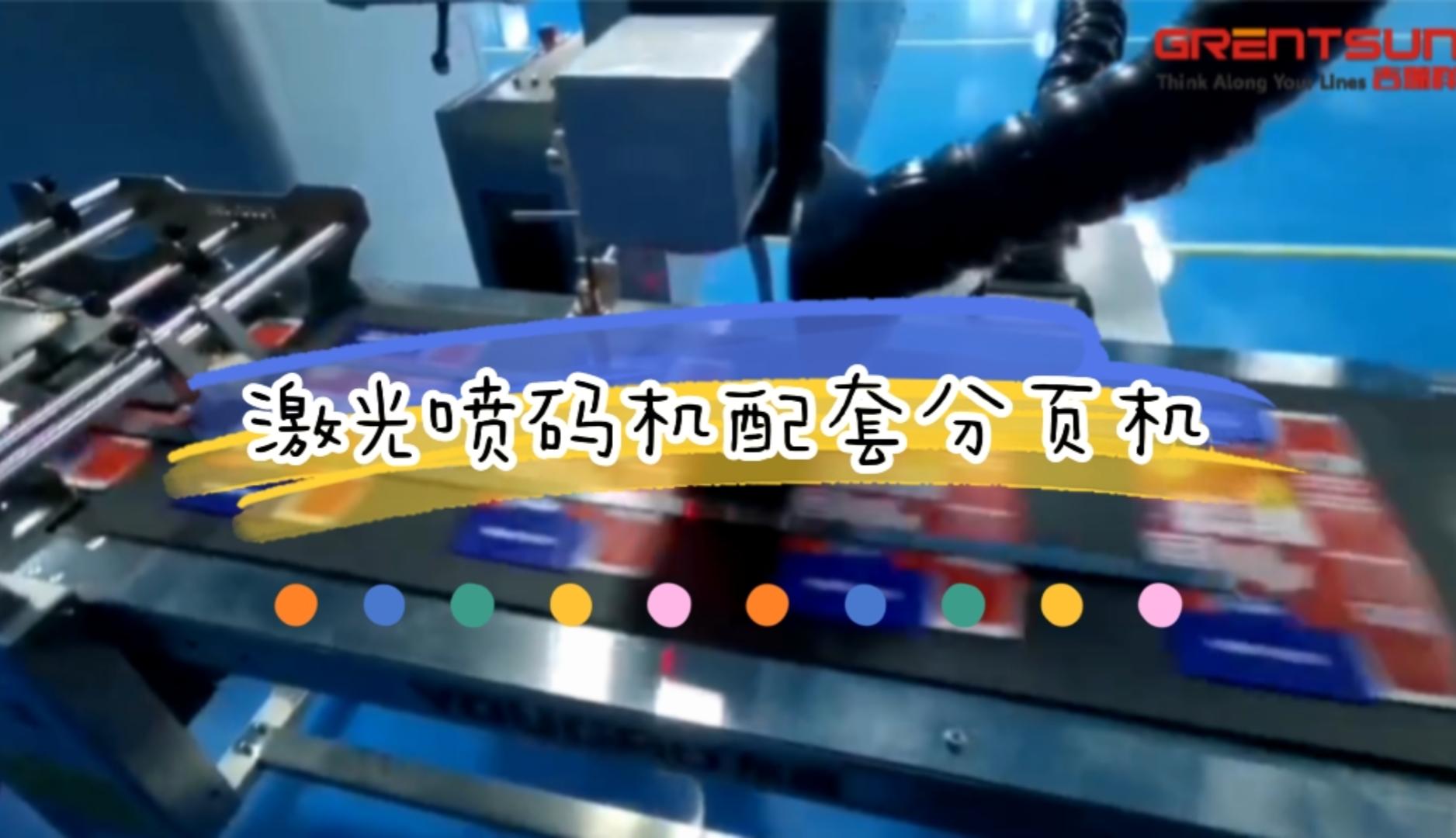 分頁機激光噴碼機應用實例（紙盒）